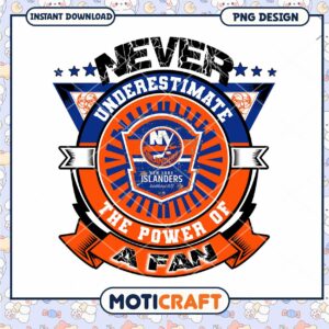 New York Islanders Fan Power PNG Digital Download Design New York Islanders Fan Power PNG Digital Download Design