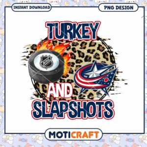 Turkey and Slapshots PNG Design for Sports Fans Instant Download