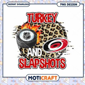 Turkey and Slapshots NHL PNG Design for Sports Fans