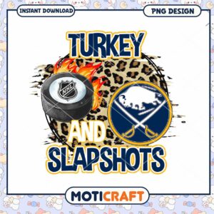 Turkey and Slapshots NHL PNG Design for Hockey Fans