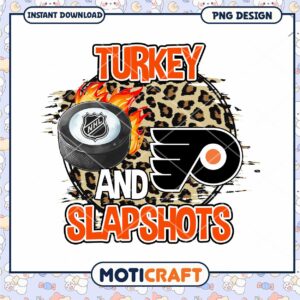 Turkey and Slapshots NHL PNG Design for Flyers Fans