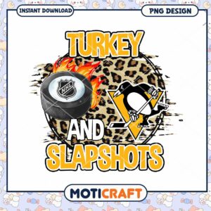 Turkey and Slapshots NHL PNG Design for Instant Download