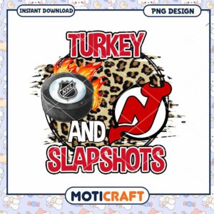 Turkey and Slapshots Fun PNG Design for Hockey Fans
