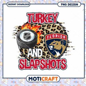 Turkey and Slapshots NHL Florida Panthers PNG Design