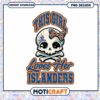 Skull Design for Girls Who Love the Islanders PNG Art