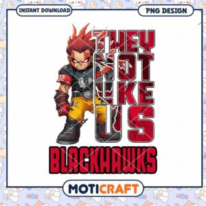 Rebellious Blackhawks Graphic Design for Sports Fans PNG