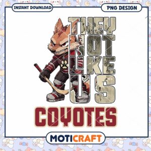 Coyote Hockey Player They Not Like Us PNG Design Download