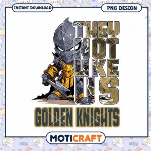 Golden Knights Character Design PNG Instant Download Art