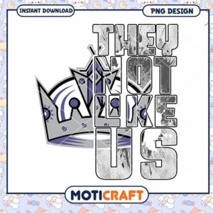 Crown Design with They Not Like Us PNG Graphic Download