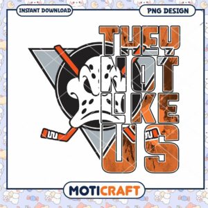 Hockey Themed PNG Design They Not Like Us Downloadable Art