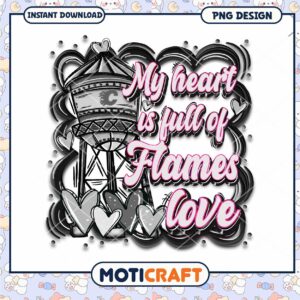 Heart Full of Flames Love PNG Design Instant Download Art Heart Full of Flames Love PNG Design Instant Download Art