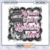 Heart Full of Lightning Love PNG Design Downloadable Art