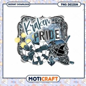 Kraken Pride Cheer Design Instant Download PNG Artwork