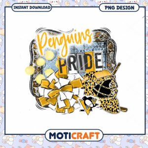 Penguins Pride Cheer Design Instant Download PNG File