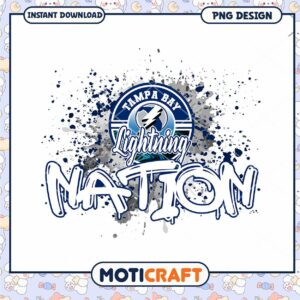 Tampa Bay Lightning Nation PNG Design Instant Download