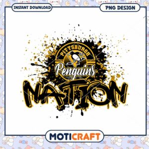 Pittsburgh Penguins Nation Stylish PNG Download Design