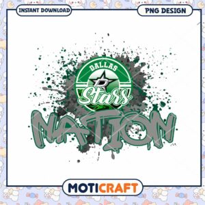 Dallas Stars Nation PNG Graphic Design Downloadable Art