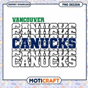 Vancouver Canucks PNG Design for Instant Download Art