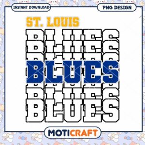St Louis Blues Graphic PNG Instant Download Design