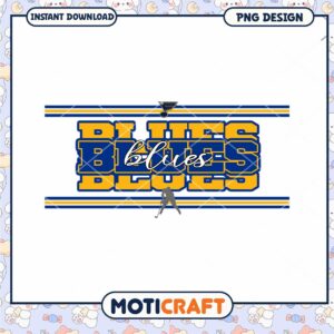 St Louis Blues PNG Design Instant Download for Fans