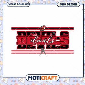 New Jersey Devils Hockey PNG Design for Instant Download New Jersey Devils Hockey PNG Design for Instant Download