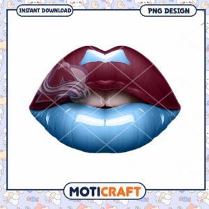 Trendy Two Tone Lip PNG Design for Instant Download