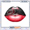 Bold Red and Black Lips PNG Graphic Design Download