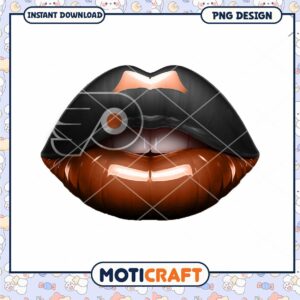 Stylish Black and Brown Lipstick PNG Instant Download Design