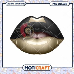 Stylish Black and Gold Lips PNG Design for Download Stylish Black and Gold Lips PNG Design for Download