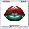 Vibrant Red and Green Lip PNG Design for Downloads