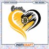 Boston Bruins Heart PNG Design for Sports Fans