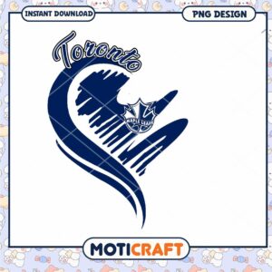 Toronto Maple Leafs Heart Design PNG for Fans Download