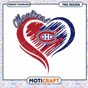 Montreal Canadiens Heart PNG Instant Download Design