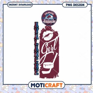 Colorado Avalanche Girl PNG Design for Instant Download Colorado Avalanche Girl PNG Design for Instant Download
