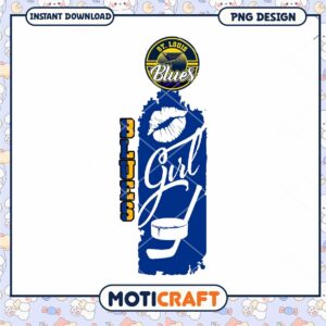 St Louis Blues Girl PNG Design Instant Download Artwork