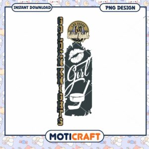 Golden Knights Girl Hockey PNG Design for Instant Download