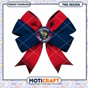 Columbus Blue Jackets Team Bow Design for Instant Download