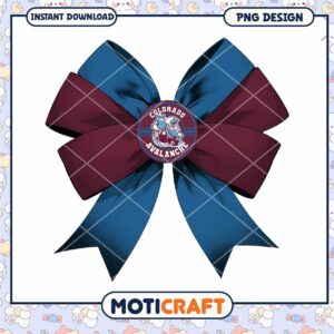 Colorado Avalanche Bow PNG Design for Instant Download