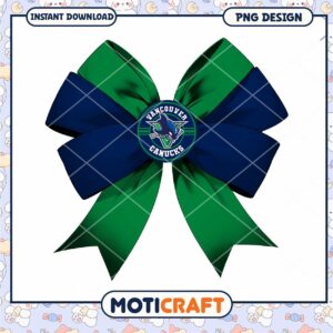Vancouver Canucks Bow Clipart PNG Instant Download Design