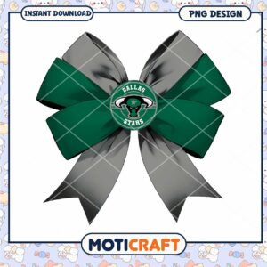 Dallas Stars Bow Design PNG Instant Download Graphic