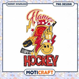 Flames Hockey PNG Design Download for Fans and Crafters