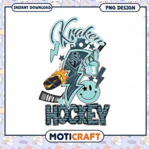 Kraken Hockey PNG Design For Fans Instant Download