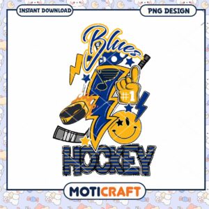 St Louis Blues Hockey PNG Design for Instant Download