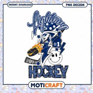 Lightning Hockey PNG Design for Instant Download Art