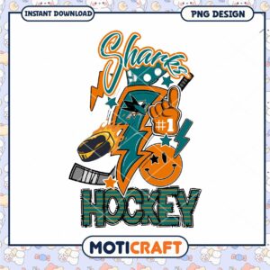 Shark Hockey Team Number One PNG Design Download