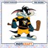 Penguin Hockey Cartoon Character Instant Download PNG