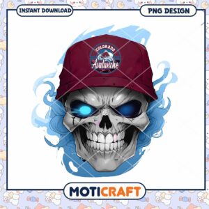 Colorado Avalanche Skull PNG Design Instant Download Art Colorado Avalanche Skull PNG Design Instant Download Art