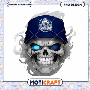 Toronto Maple Leafs Skull Design PNG Instant Download Art
