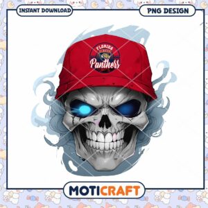Unique Florida Panthers Skull PNG Instant Download Design