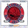 Columbus Blue Jackets Skull Hockey PNG Design Download